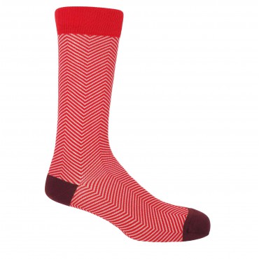 Men PEPER HAROW Lux Taylor Mens Socks - Red £15.00