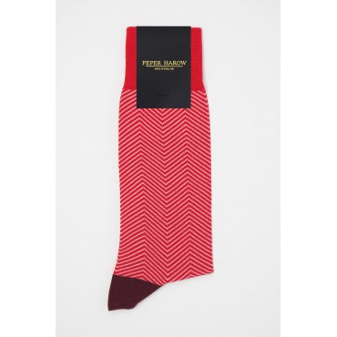 Men PEPER HAROW Lux Taylor Mens Socks - Red £15.00