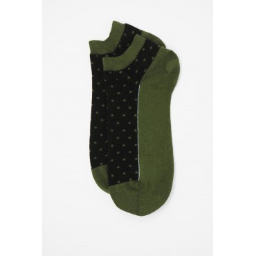 Men PEPER HAROW Polka Mens Organic Trainer Socks - Khaki £13.00