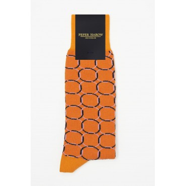 Men PEPER HAROW Linked Mens Socks - Orange £12.00