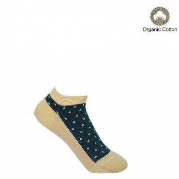 Women PEPER HAROW Polka Womens Organic Trainer Socks - Beige £10.00