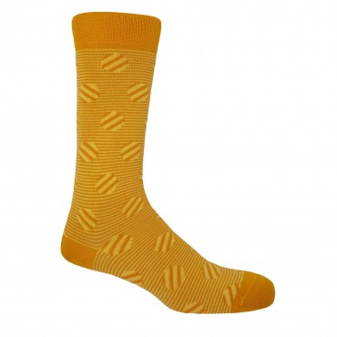 Men PEPER HAROW Polka Stripe Mens Socks - Butterscotch-PH-6227061604526- £10.00