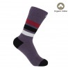 Women PEPER HAROW Striped Organic Womens Sport Socks - Mauve-PH-6128378773678- £14.00