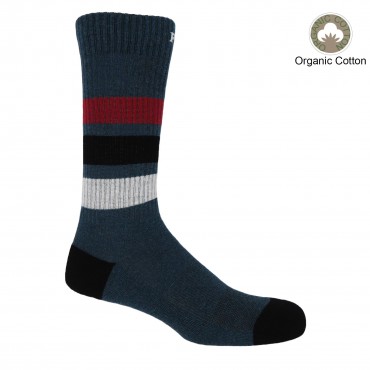 Men PEPER HAROW Striped Organic Mens Sport Socks - Navy-PH-6128341581998- £15.00