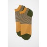 Men PEPER HAROW Oxford Stripe Mens Trainer Socks - Mustard-PH-5535223185557- £12.00