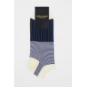 Men PEPER HAROW Oxford Stripe Mens Trainer Socks - Black-PH-5535223087253- £12.00