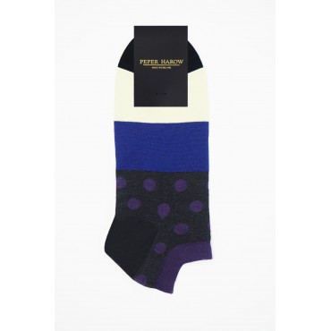 Men PEPER HAROW Mayfair Mens Trainer Socks - Purple-PH-5535021858965- £12.00