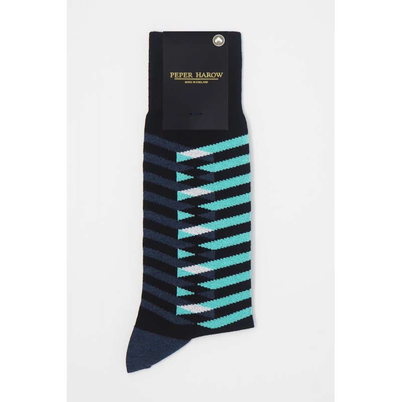 Men PEPER HAROW Symmetry Organic Mens Socks - Black-PH-4524446875788- £16.00