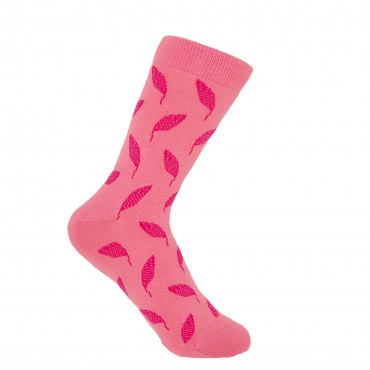 Women PEPER HAROW Leaf Womens Socks - Pink-PH-4166896976012- £10.00