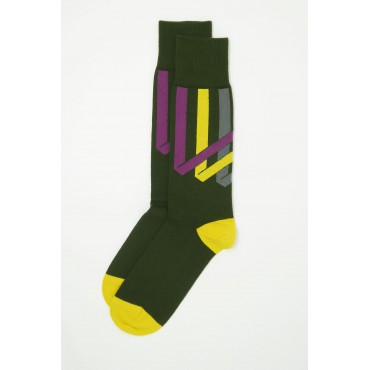 Men PEPER HAROW Ribbon Stripe Mens Socks - Pine-PH-2166778101849- £8.00