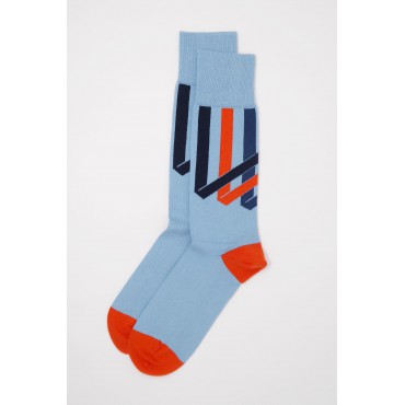 Men PEPER HAROW Ribbon Stripe Mens Socks - Sky-PH-2166760931417- £8.00