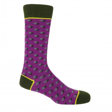 Men PEPER HAROW Disruption Mens Socks - Violet-PH-2166730195033- £8.00