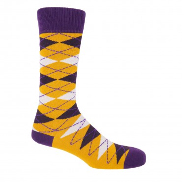 Men PEPER HAROW Argyle Mens Socks - Mustard-PH-2165989408857- £12.00