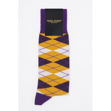 Men PEPER HAROW Argyle Mens Socks - Mustard-PH-2165989408857- £12.00