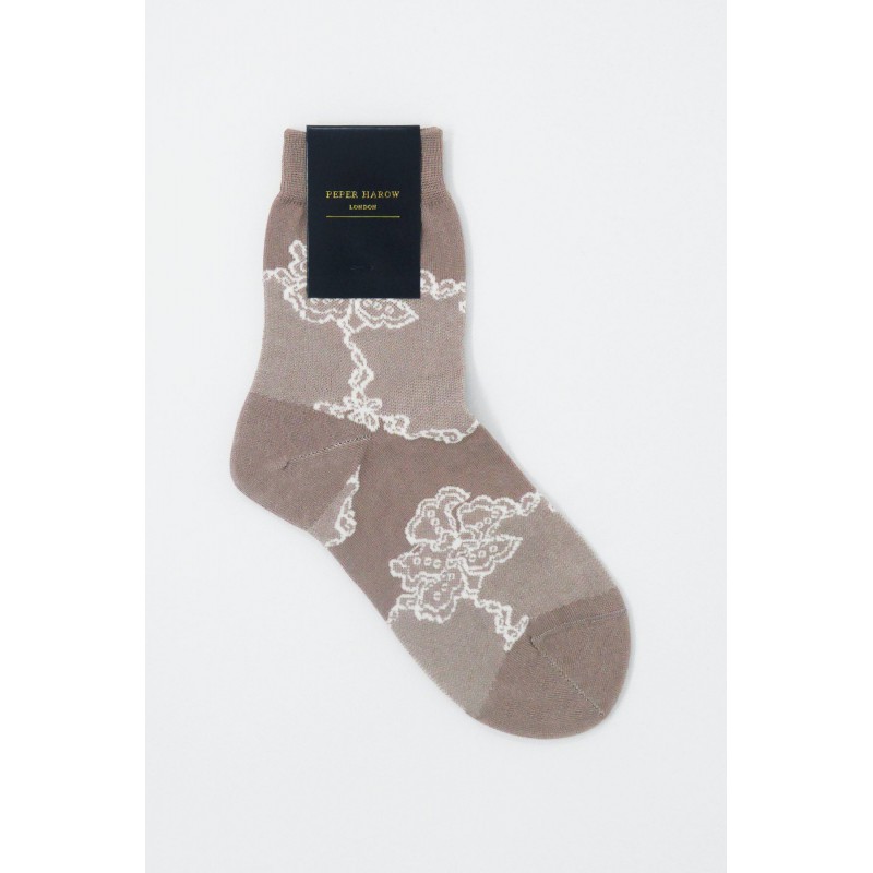 Women PEPER HAROW Delicate Womens Socks - Mink-PH-2114794324057- £10.00