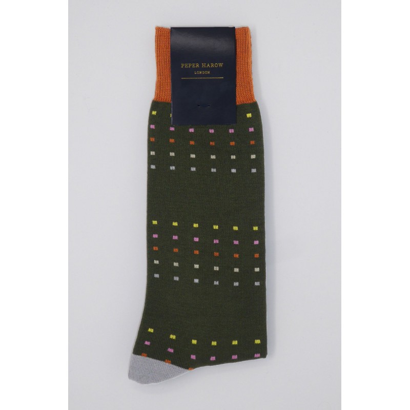 Men PEPER HAROW Square Polka Mens Socks - Spring-PH-1546237345881- £8.00