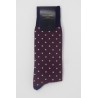 Men PEPER HAROW Pin Polka Mens Socks - Burgundy-PH-1546065215577- £15.00