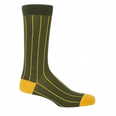 Men PEPER HAROW Pin Stripe Mens Socks - Green-PH-1541457051737- £15.00