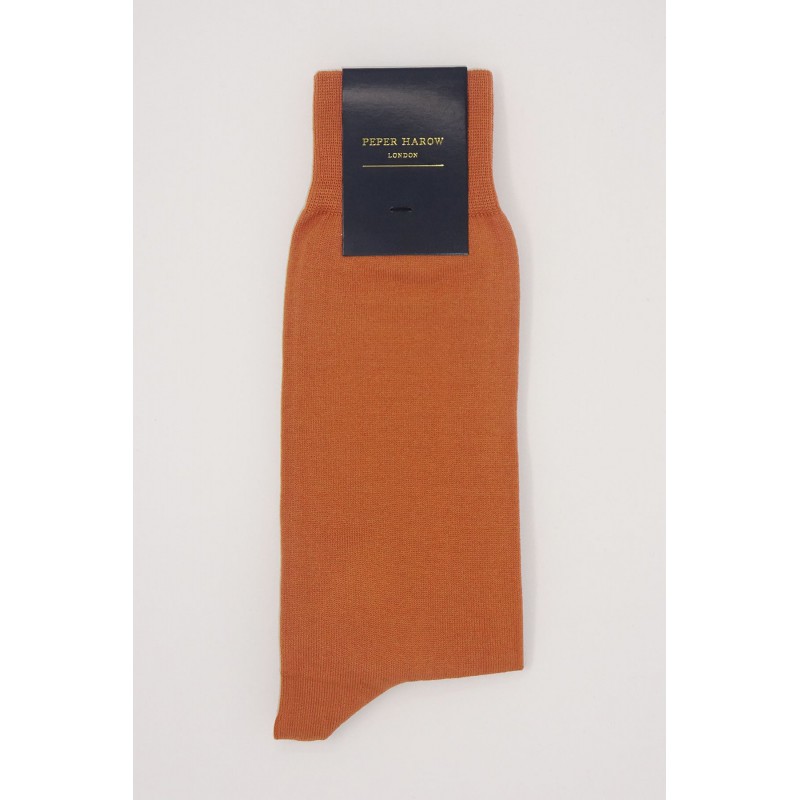 Men PEPER HAROW Classic Mens Socks - Burnt Orange-PH-1388218253401- £15.00