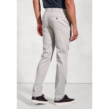 Belts Brook Taverner Tailored Fit Holland Silver Grey Sateen Cotton Stretch Trousers £54.00