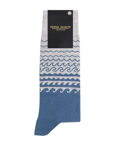 Men PEPER HAROW Wave Mens Socks - Blue £16.00